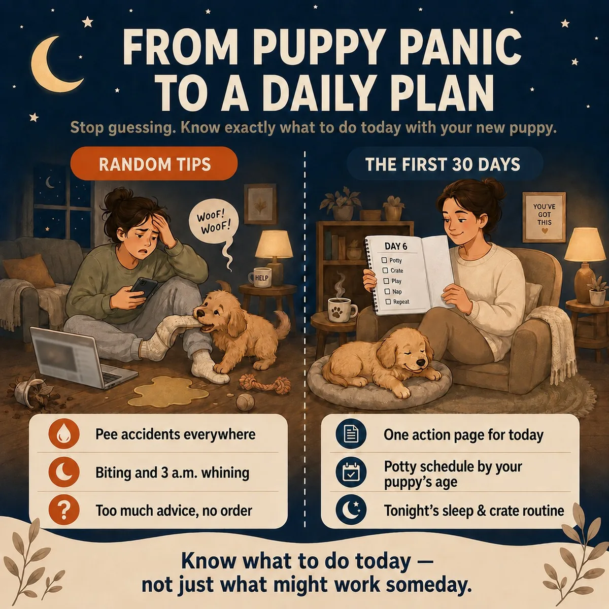 From puppy panic to a daily plan