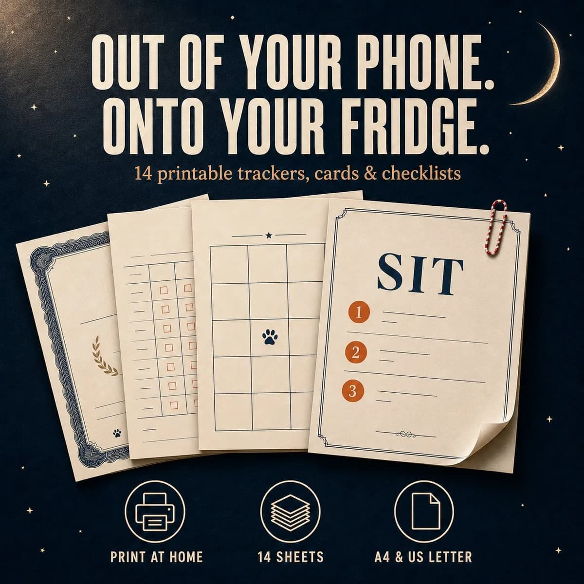 The Puppy Tracker Pack — 14 fridge-ready printables